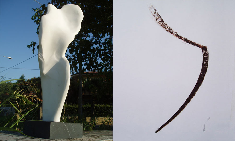 Ben Wijnen - Volo / Vlucht - Statuary Marble - H66x20x16cm.